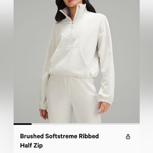 Lululemon brushed softstreme ribbed half zip